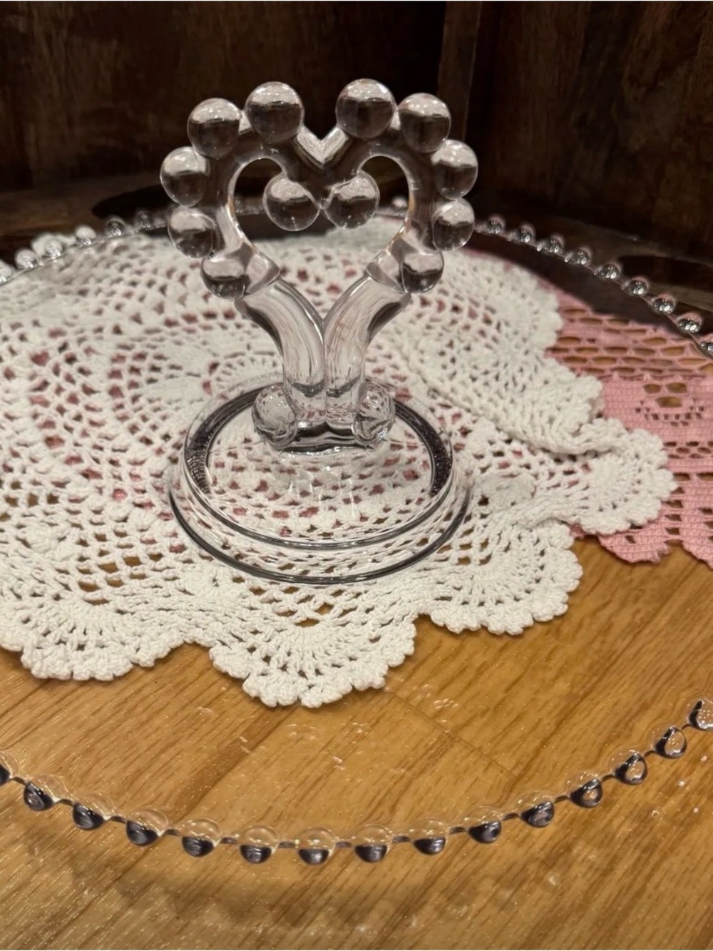 Vintage Imperial Glass Candlewick Pastry Tray